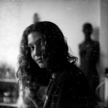 Moody Portrait in Black and White
